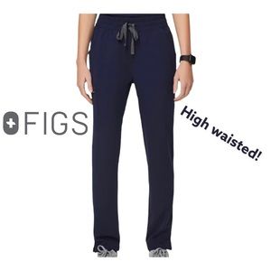Navy Figs High Waisted Yola™ Skinny Scrub Pants